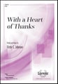 With a Heart of Thanks SATB choral sheet music cover